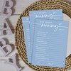 Nuckxy Minimalism Blue Baby Shower Game Cards, Who Knows Mommy