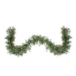Northlight 6' x 9" Pre-Lit Country Mixed Pine Artificial Christmas Garland - Clear Lights