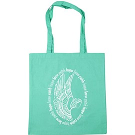 Hippowarehouse Love faith hope angel - tattoo Tote Shopping Gym Beach Bag 42cm x38cm, 10 litres