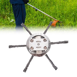 S-SNAIL-OO Universal Steel Wire Trimmer Head, 6 Inches Steel Wire Grass Trimmer Head, Steel Wire Trimmer Head for Weed Eater Lawn Mower Tray (6 Blades*1)