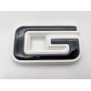 Auto Front & Rear GMC White Black OVERLAY Emblem Badge