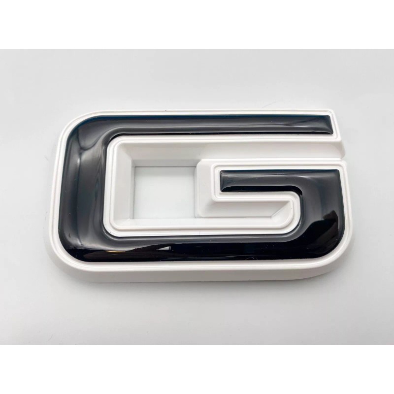 Auto Front & Rear GMC White Black OVERLAY Emblem Badge