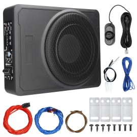 Unbranded/Generic 10" 600W Compact Under Seat SLIM Active Powered Subwoofer Speaker Enclosure M4P7
