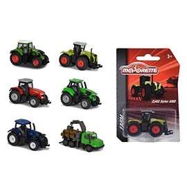 Majorette 212057400SDN Agricultural Vehicles Metal with Freewheel and Steering System, 7 cm, from 3 Years, Available in Various Models and Colours, Random Selection
