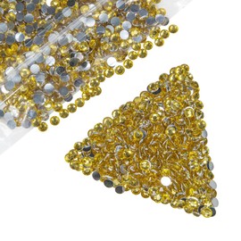 qiipii 8000PCS 3mm Crystal Yellow Resin Rhinestones for Crafting SS10 Flatback Light Yellow Stones Bulk No-Hotfix Diamonds Crystals Gems Charms Supplies for Nails Face Eyes Makeup Mugs Tumblers Crafts