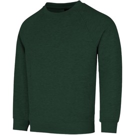 Fleece Sweatshirt Unisex Sweater Jumper Full Sleeve Kids Boys Girls Children Top Crew Neck Outdoor Activewear (UK, Age, 9 Years, 10 Years, Regular, Green Pack 2)