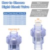 sourcing map UPVC Check Valve, 32mm ID Single Union Check