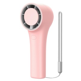 EasyAcc® AI Turbo Fan 3000mAh Upgraded Max 14500RPM Strong Airflow 12H Cooling Time Rechargeable Personal Battery Operated Mini Small Pocket Hand Fan with 4 Speeds for Travel/Outdoor/Office - Pink