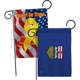 Alberta Garden Flags Pack Regional Canada Provinces Canadian Territories Region Country Particular Area Support Our Troops Small Decorative Gift Yard House Banner Double-Sided Made In USA 13 X 18.5