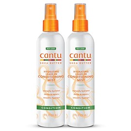 Cantu Leave-In Conditioning Mist with Pure Shea Butter, 8 fl oz (Pack of 2) (Packaging May Vary)