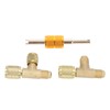 1/4in Valves Core Brass Tee Adapter Quick Coupler Access Tee