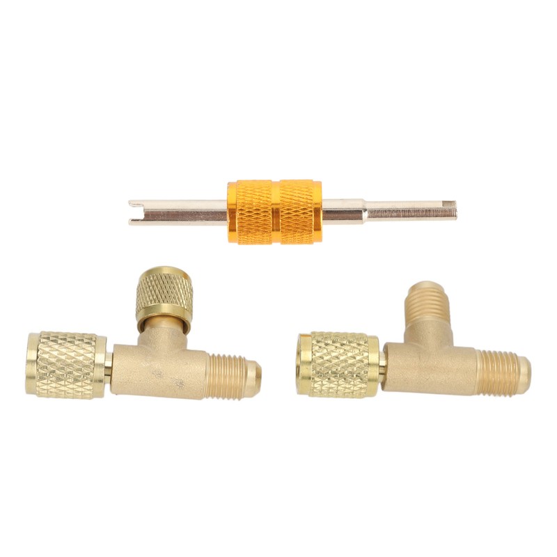 1/4in Valves Core Brass Tee Adapter Quick Coupler Access Tee