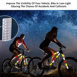 30Pcs Reflective Stickers, Warning Reflective Stickers High Visibility Reflective Tape Waterproof Reflective Strips Safety Reflective Tape for Bicycles Motorcycles Clothing Helmet（Red，Green，White）