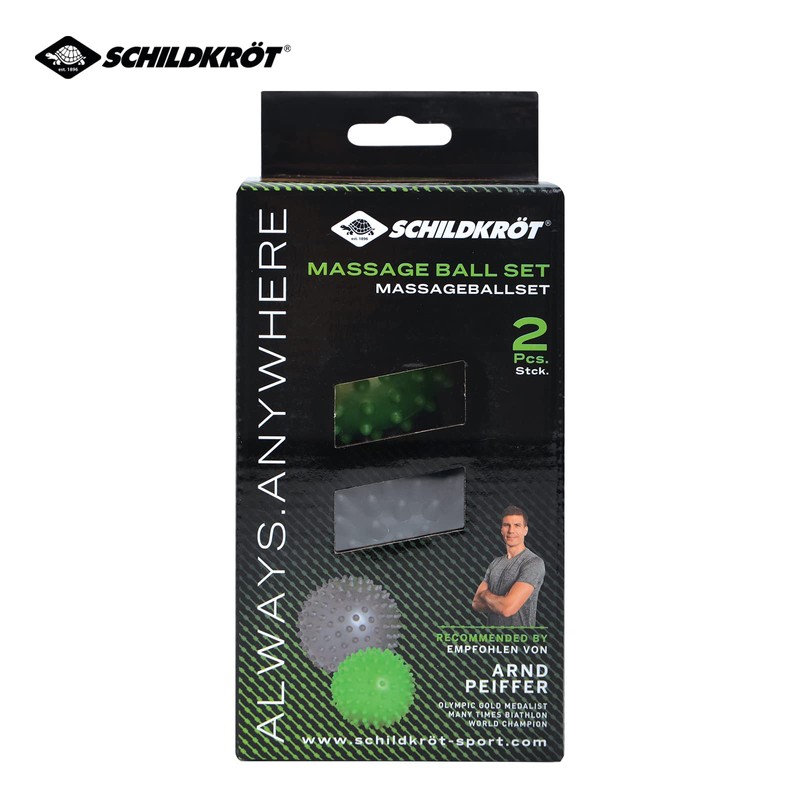 Schildkroet Fitness 960054 Spikey Massage Ball Set Lime Green /