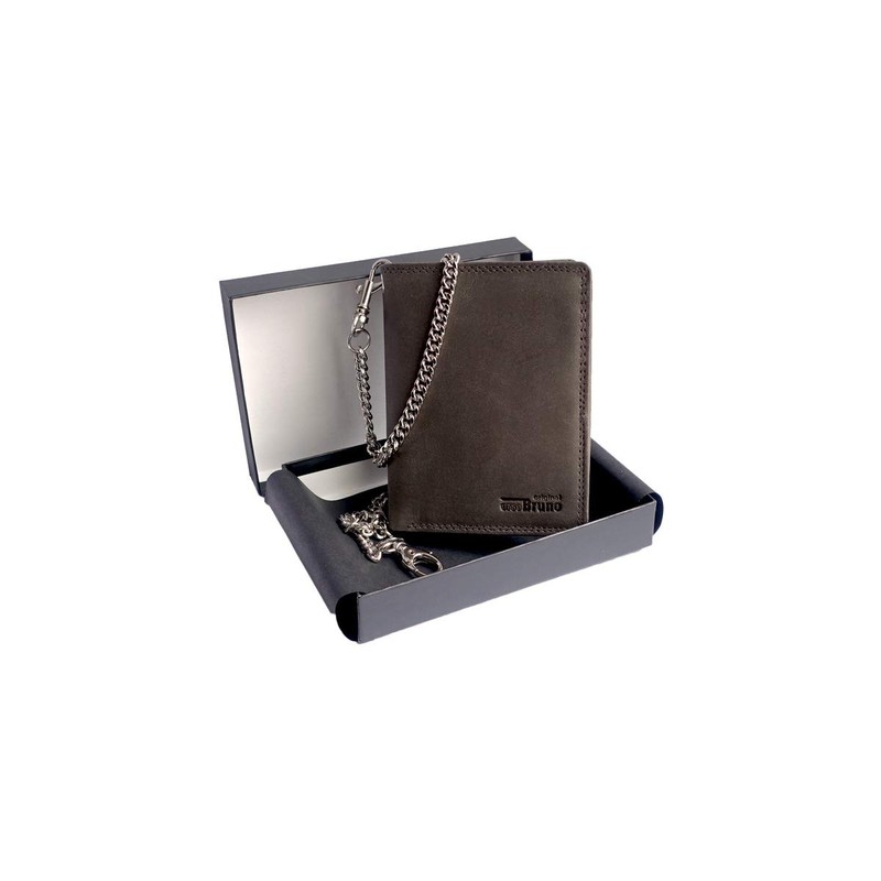 Chain Wallet Portrait Format, dark brown