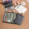Wason A4 Portfolio with Zipper - Leather PU Padfolio with