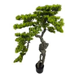 AfanD 3.5ft（43in） Artificial Bonsai Tree Juniper Faux Plants Indoor Big Fake Plants Decor with Ceramic Pots for Home Table Office Desk Bathroom Shelf Bedroom Living Room Farmhouse Decorations