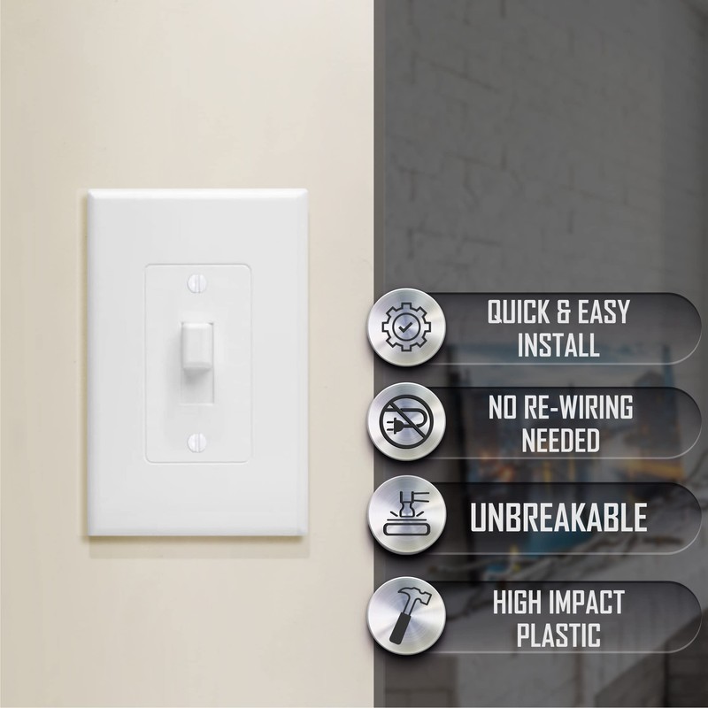 Taymac 2670W Revive Device Wall Plates 1-Gang Masque Decorator Cover,