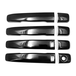 Toworldit 8pcs/Set ABS Exterior Door Handle Decorative Cover Trim Compatible with Infiniti G37 G25 2008-2013 (with Intelligent Sensing, Black)