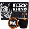 Black Rhino Espresso Roast Coffee, Single Serve Cups for Keurig