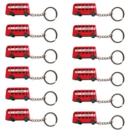 SAJAK London Red Bus Keyring Collectible Souvenir Metal Keychain UK Keepsake Gift, Key Holder Organizer and Bag Charm Decorative Key Chain