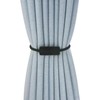 4 Pack Black Magnetic Curtain Tiebacks - Decorative Holdbacks for