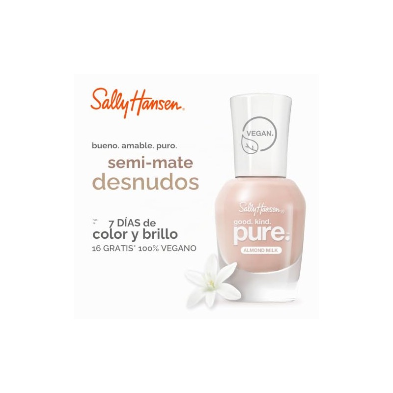 Sally Hansen Good.Kind.Pure Demi Matte Vegan Nail Color, Almond Milk