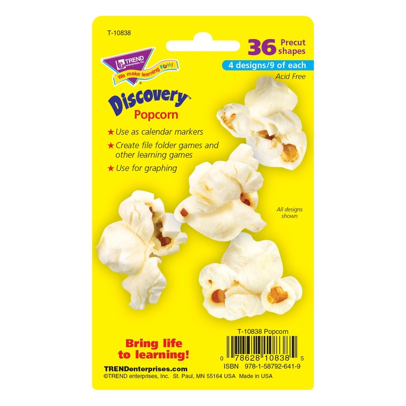 TREND Popcorn Mini Accents Variety Pack, Classroom Bulletin Board Cut
