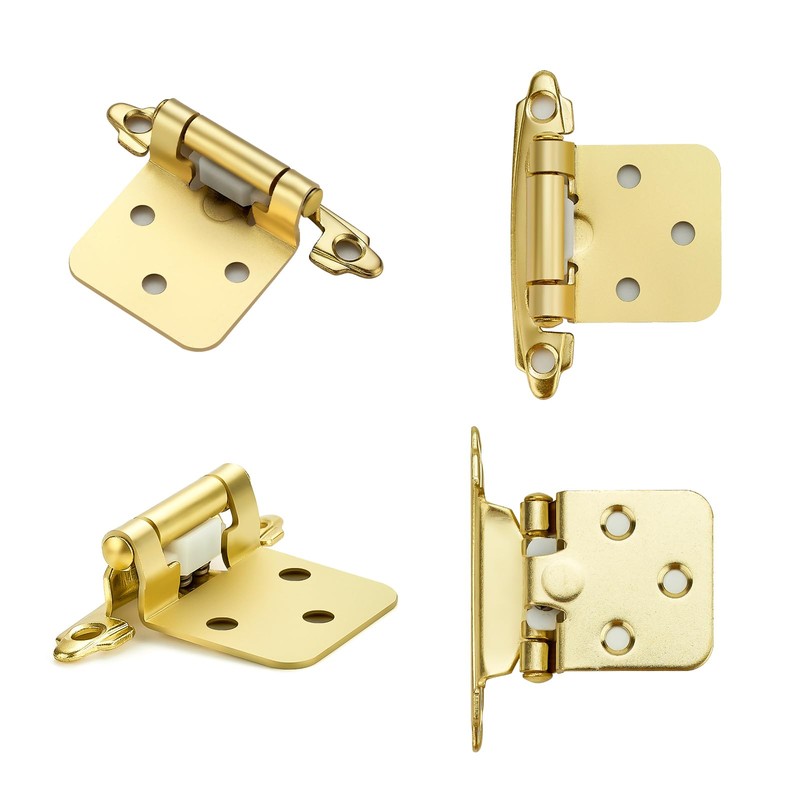 Home Expert 20 Pack (10 Pairs) Gold Cabinet Hinges for