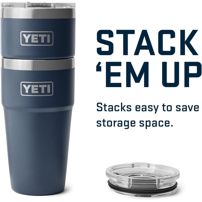 YETI Rambler Cup, Vacuum Insulated Stainless Steel Stackable Cup with