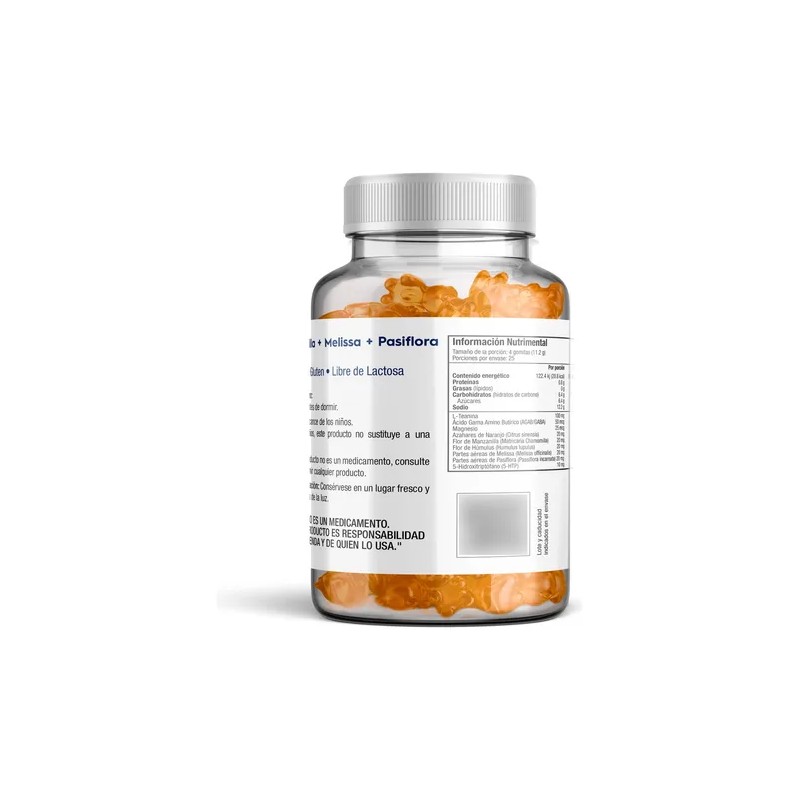Gomitas Para Dormir Magnesio Insomnio Ansiedad Sueño Premium Sabor Naranja