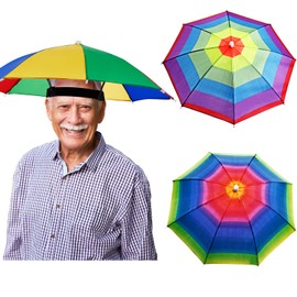 Men's Unisex 3 Pieces Umbrella Hats Camouflage Umbrella Hat Head Umbrella Cap Fishing Hat Beach Umbrella Headband