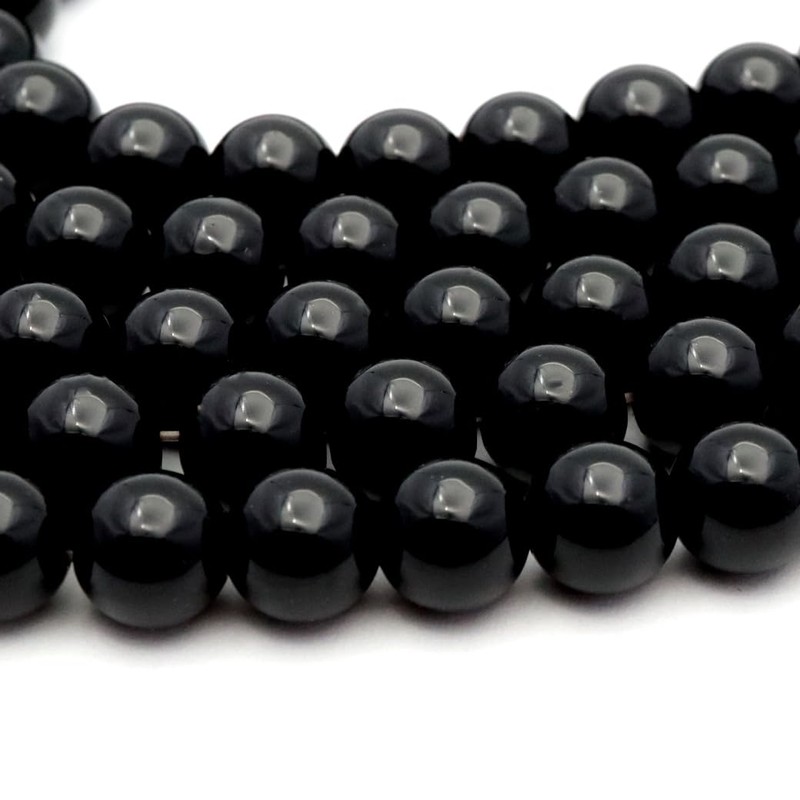 Onyx Round Beads 6mm Length 15.0 inches (38 cm) Black