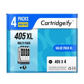 Cartridgeify 4 Pack 405 XL Printer Cartridges Compatible with Epson 405 405XL Cartridges Black for Workforce Pro WF-4820DWF WF-4830DTWF WF-3820DWF, Workforce WF-7310DTW WF-7830DTWF WF-7840DTWF
