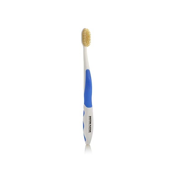 MOUTHWATCHERS Dr Plotkas Extra Soft Flossing Toothbrush Manual Soft Toothbrush for Adults | Ultra Clean Nano Toothbrush | Good for Sensitive Teeth and Gums | 1 Blue Toothbrush