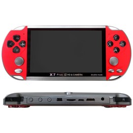 Upgraded New 128Bit 5.1 Inch 128Bit 8GB Memory Retro Portable Handheld Video Game Console HD Screen 10000 Games Built-in (Red)