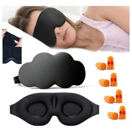 MENGYUAN - 2ps 3d Antifaz Para Dormir No Presiona Ojos Ajustable Sueño