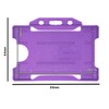 Identity-Plus: Purple Rigid Open Faced Landscape ID Card Badge Pass