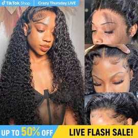 [24 Inch $49.99] Jerry Curly 13x4 Lace Front Wigs 200% Density Human Hair Lace Frontal Wig for Women Lace Frontal Wigs Human Hair:_13x6 Jerry Curly Wig_26 Inch