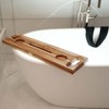 EcoDecors Eleganto 30" Live Edge Solid Teak Bath Caddy Tray