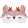 FUNAUPGO Christmas Reindeer Sleeping Mask Eye Mask Cute Animal Rudolph