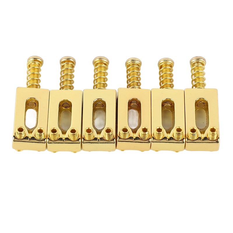 6 Pcs Electric Guitar Bridge Saddle Standard Zinc Alloy Guitar