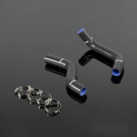 Silicone Coolant Radiator Hose & Free Clamps Kit Compatible with Black Fiat Punto H6T