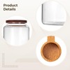 Varku 2000 ml Glass Tea Canister with Wooden Lid, Air-Tight