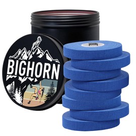 Bighorn Athletics Climbing Finger Tape with Retro Design Female Climber Tin Canister, 0.5-Inch x 45-feet, 8-Rolls, Blue