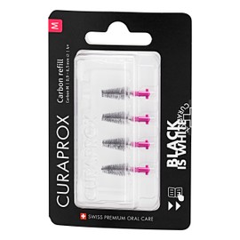 Curaprox Black is white carbon M refill, 4x