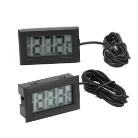 2 Minitermómetros Digitales para Interiorexterior con Sonda, Monitor Electrónico de Temperatura, Termómetro para Congelador, para Pecera,...          