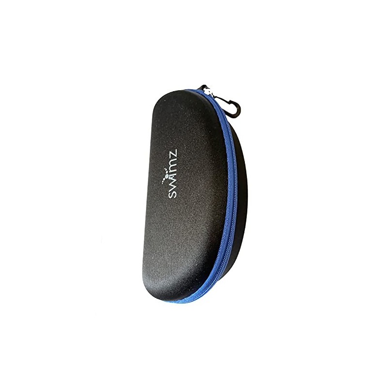 Swimz Swimming Goggle Case - Black/Blue - Semi Rigid Swimming