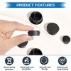 JTAREA Black Nylon Plastic Hole Plugs Assorted 13Sizes 1/4" 5/16"