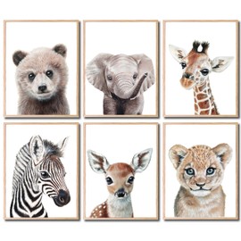 Safari Nursery Decor, Baby Safari Nursery Decor, Nursery Wall Decor, Nursery Safari Decor Nursery, Baby Decor, Jungle Decor, Nursery Wall Art, Baby Wall Decor, Jungle Nursery Decor Set of 6, 8"X10"